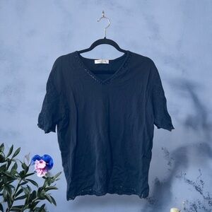 Jaguar Black Top with Mesh Sleeves